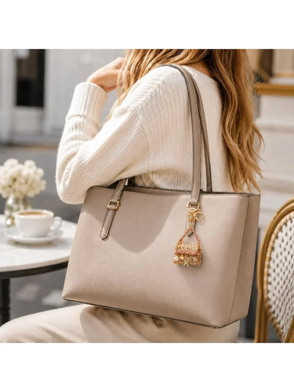 Chic Tweed Check Mini Bag Keychain | Stylish Accessory for Everyday Use